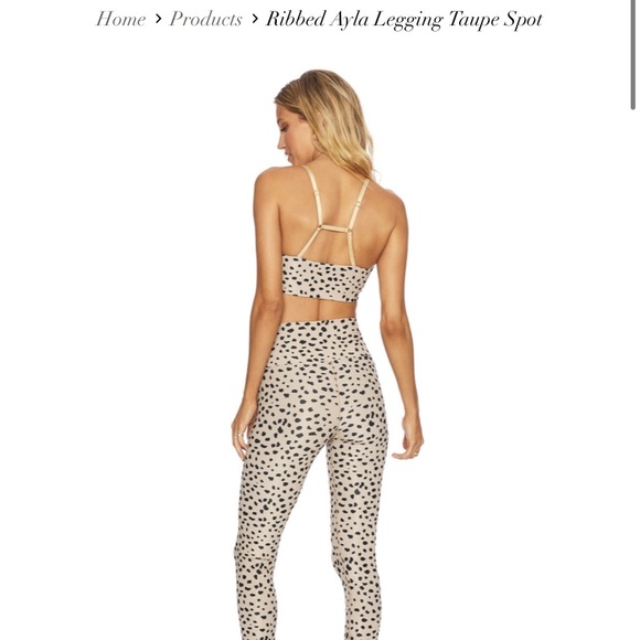 Beach Riot Ayla taupe spot leggings, sz L - Picture 6 of 13